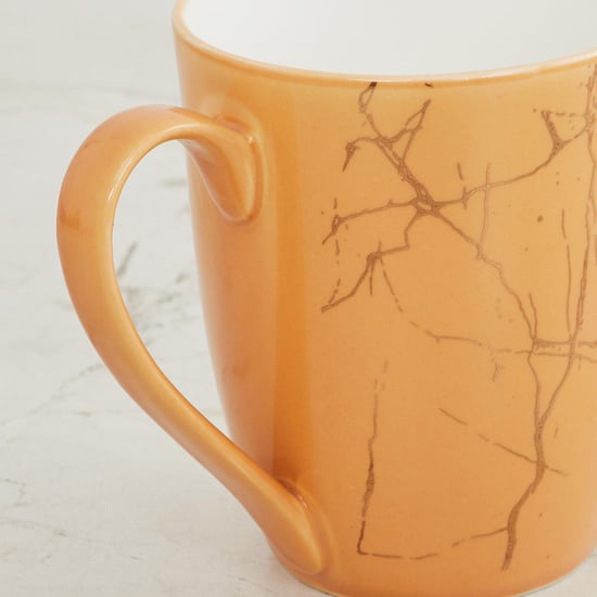 Fiesta-Zeno Beige Printed Bone China Coffee Mug - 340ml