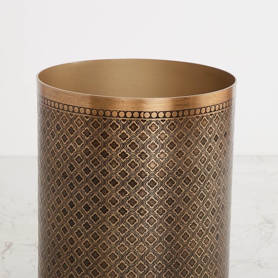 Panama Legacy Gold Textured Metal Waste Bin