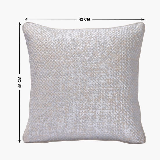 MASPAR Nostalgic Attire Beige Textured Cotton Cushion Cover - 45 x 45 cm