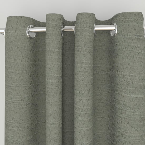 Marshmallow Grey Solid Blackout Window Curtains - 120x160cm - Set of 2