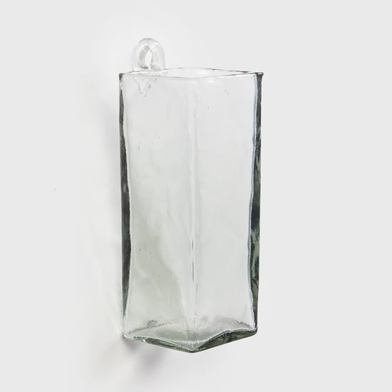 Contour Glass Rectangular Hanging Vase