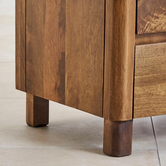 Olivia Mango Wood Chest of 4 Drawers - Brown