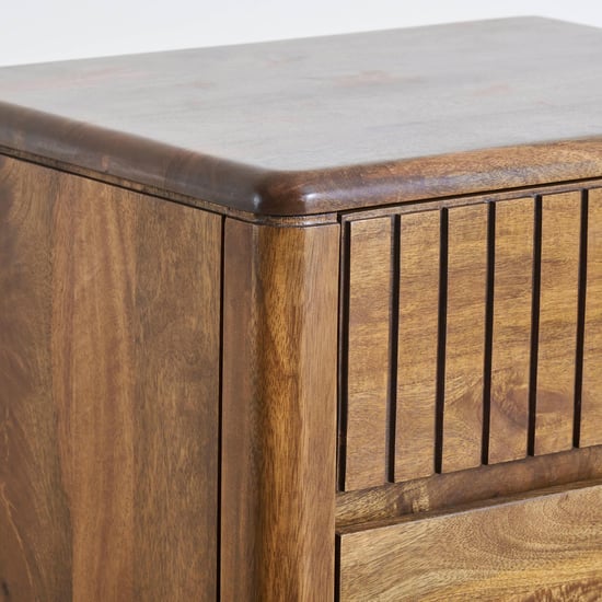 Olivia Mango Wood Chest of 4 Drawers - Brown