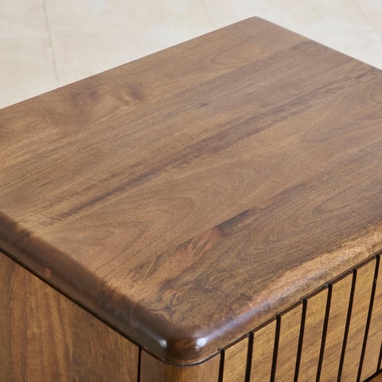 Olivia Mango Wood Chest of 4 Drawers - Brown