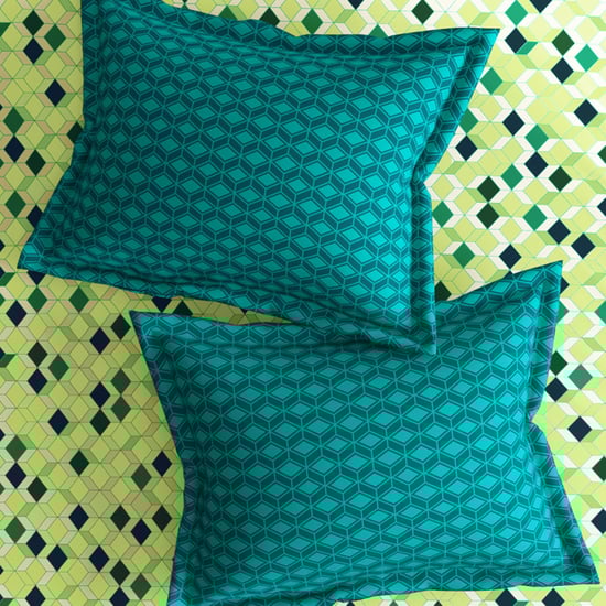 STELLAR HOME Tulip Green Printed Cotton Queen Bedsheet Set - 3Pcs - 224x240cm