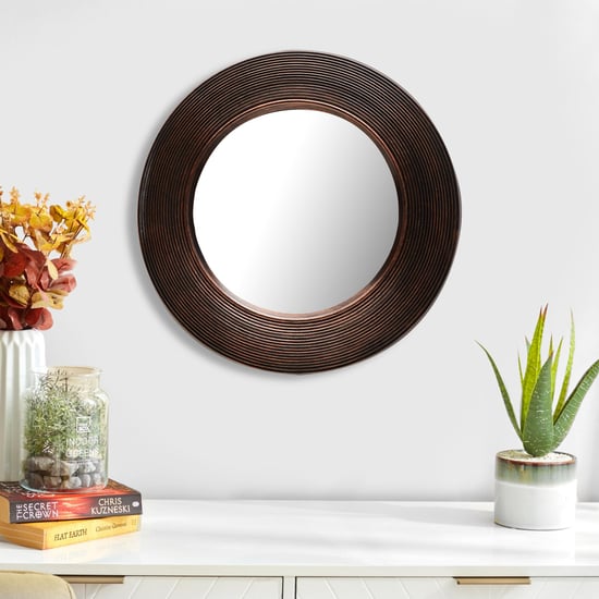 Corsica Reflection Round Decorative Mirror - 35.5cm