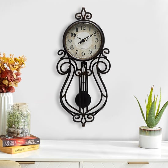 Corsica Telsa Pendulum Wall Clock - 50.5x23cm