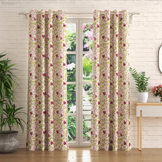 My Room Set of 2 Printed Semi-Blackout Door Curtains