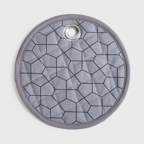Mandarin-Modern Retreat Multicolour Printed Round Pot Holders - Set of 2
