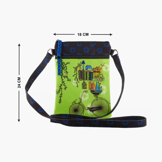 PINAKEN Brain Bridge Multicolour Printed Sling Bag