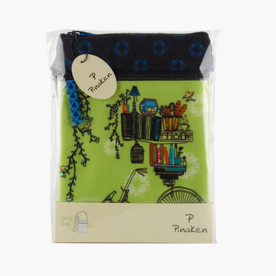 PINAKEN Brain Bridge Multicolour Printed Sling Bag