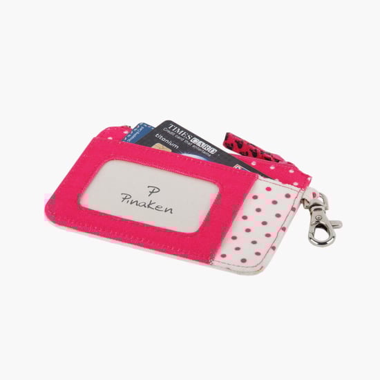 PINAKEN Flamingo Blush Multicolour Printed Card Holder