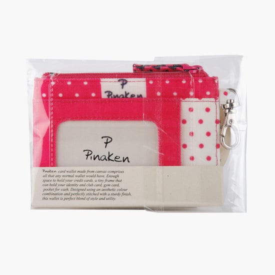PINAKEN Flamingo Blush Multicolour Printed Card Holder