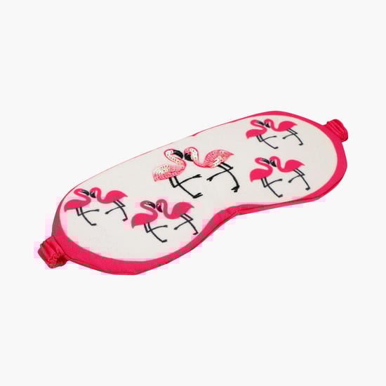 PINAKEN Flamingo Blush Multicolour Printed Eye Mask