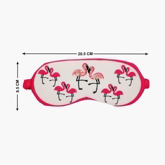 PINAKEN Flamingo Blush Multicolour Printed Eye Mask