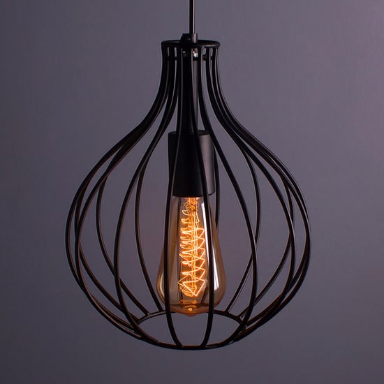 HOMESAKE Contemporary Decor Black Metal Ceiling Lamp