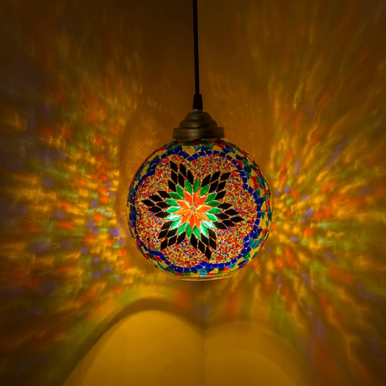 HOMESAKE Contemporary Decor Multicolour Metal Ceiling Lamp