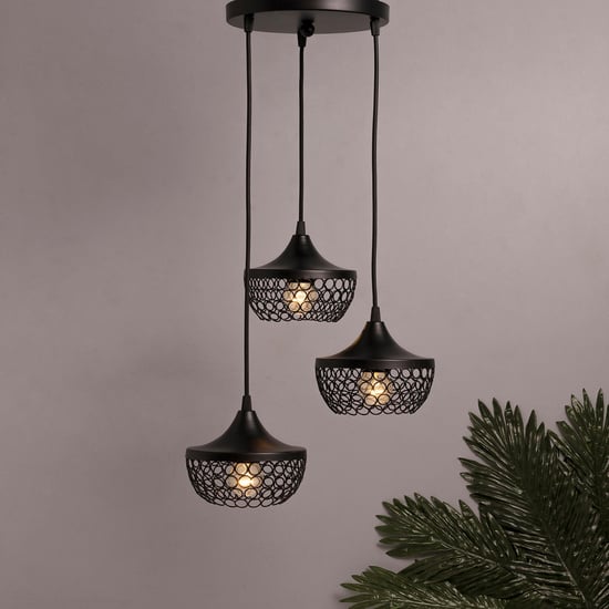 HOMESAKE Contemporary Decor Black Metal Cluster Lamps And Chandelier