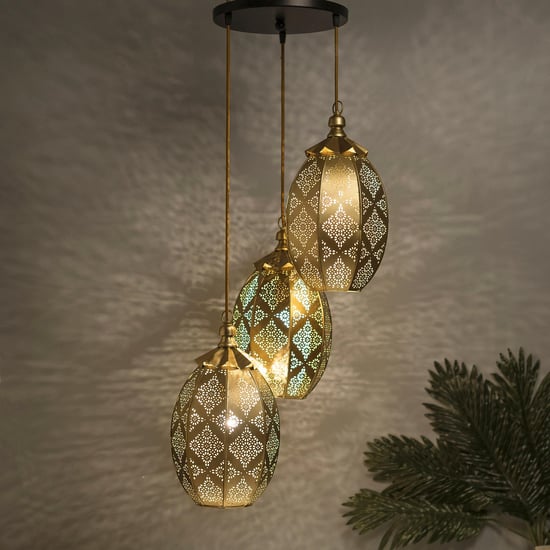 HOMESAKE Contemporary Decor Gold Metal Cluster Lamps And Chandelier