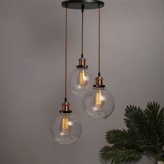 HOMESAKE Contemporary Decor Brown Metal Cluster Lamps And Chandelier