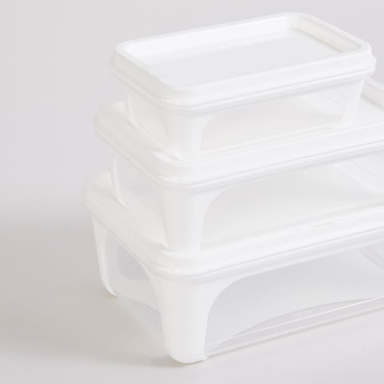 Fiesta White Storage Container with Lid - Set of 3