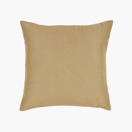 PORTICO Enchant Brown Cotton Solid Cushion Cover - 41x41cm