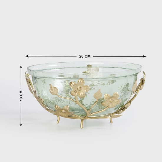 Fiesta Glass Potpourri Bowl with Metal Stand