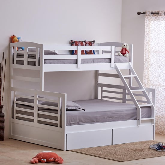 Helios Della Bunk Bed with Drawer Storage - White