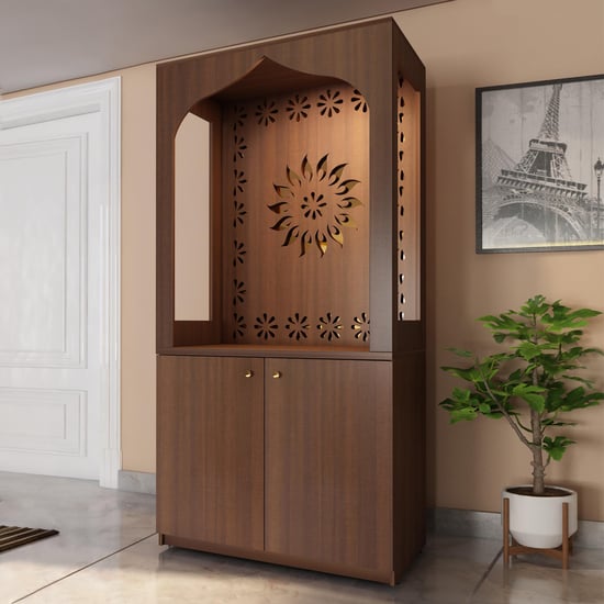 Helios Prayer Unit with Storage - Brown