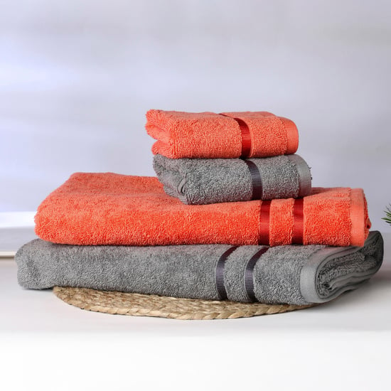 Spaces Atrium Bath Multicolour Cotton Towel Set - 4Pcs