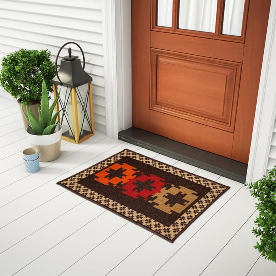 SPACES Unwinders Nylon Printed Doormat - 38x57cm