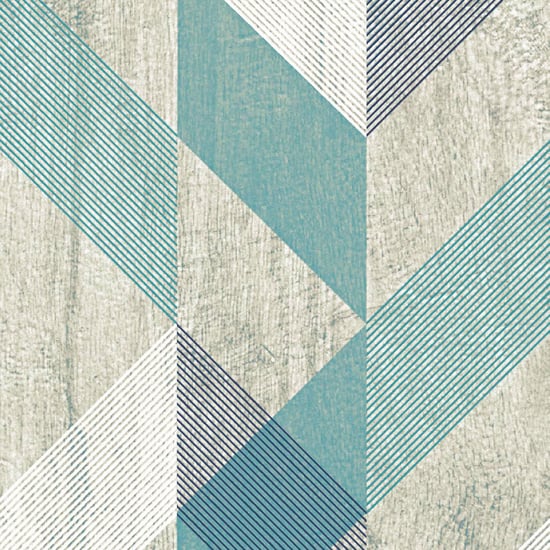 SPACES Essentials Blue Geometric Printed Cotton King Quilt - 224x270cm