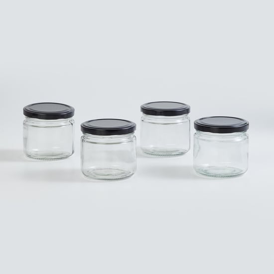 Tuscany Set of 4 Glass Jars - 350ml