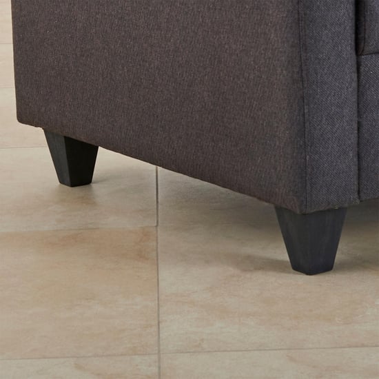 Helios Clary Fabric 3-Seater Right Corner Sofa with Chaise - Grey