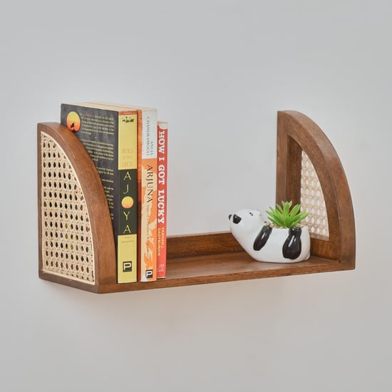 Cane Connection Mango Wood Wall Shelf - Brown