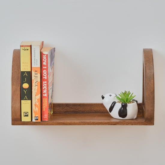 Cane Connection Mango Wood Wall Shelf - Brown