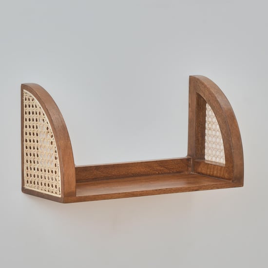 Cane Connection Mango Wood Wall Shelf - Brown
