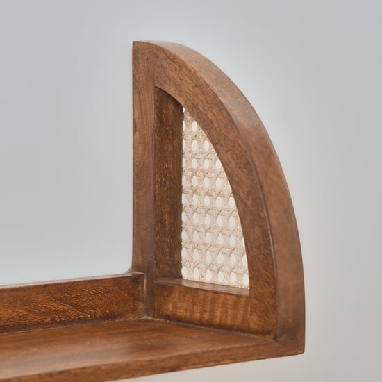 Cane Connection Mango Wood Wall Shelf - Brown