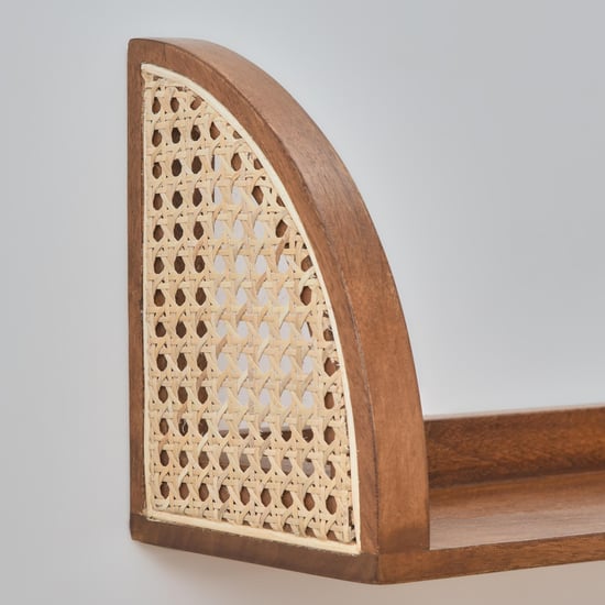 Cane Connection Mango Wood Wall Shelf - Brown