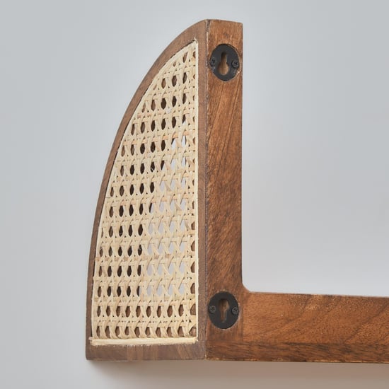 Cane Connection Mango Wood Wall Shelf - Brown