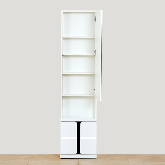 Polaris Dresser Mirror with Drawer - White