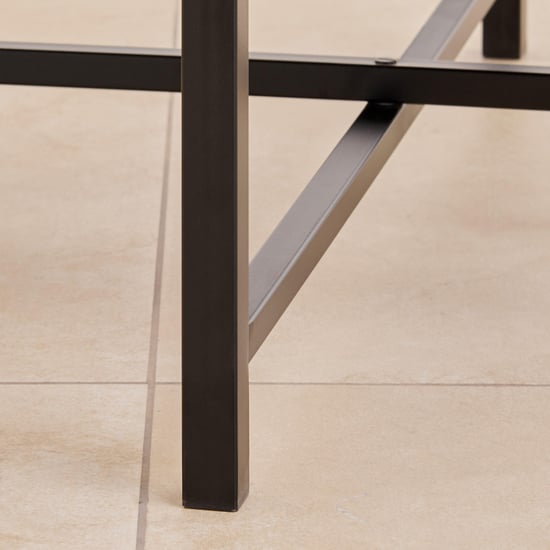 Helios Ajax Mango Wood Top Coffee Table - Brown and Black