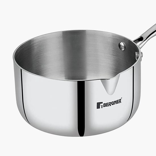 BERGNER Argent Silver Stainless Steel Induction-Base Saucepan - 16cm