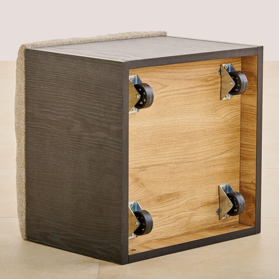 Kiro Coffee Table with Stools - Black and Brown