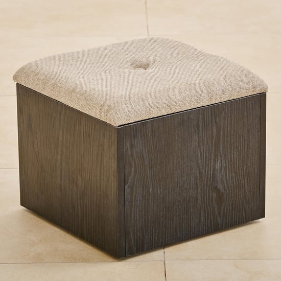 Kiro Coffee Table with Stools - Black and Brown