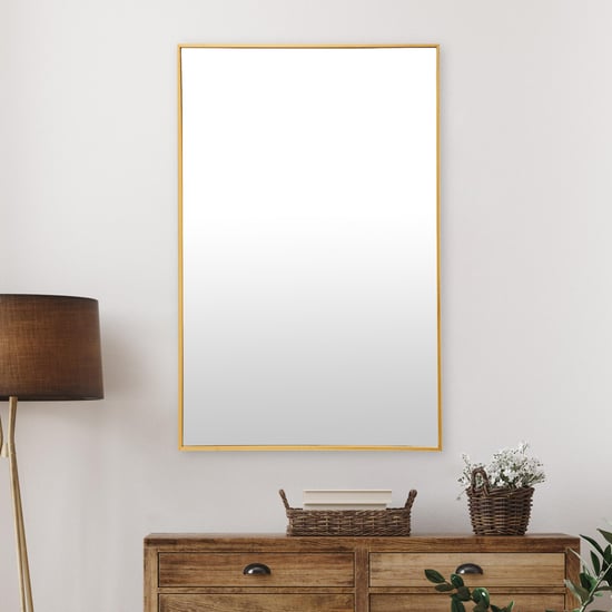 Reflection Flicker Metal Rectangular Wall Mirror - 60x90cm