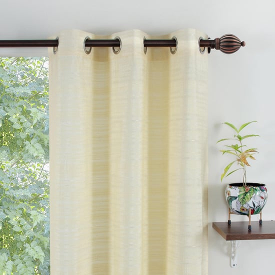 DECO WINDOW Silk Beige Semi-Blackout Door Curtain - 106.68 x 228.6cm - Set of 2