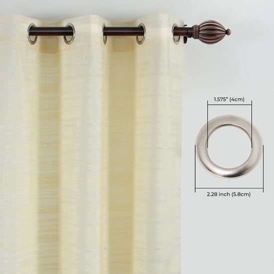 DECO WINDOW Silk Beige Semi-Blackout Door Curtain - 106.68 x 228.6cm - Set of 2