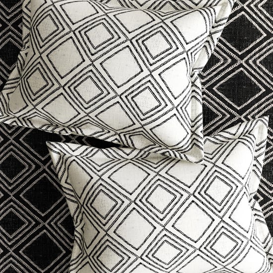 PORTICO Marvella Black Cotton Queen Bedsheet Set - 224x254cm - 3Pcs