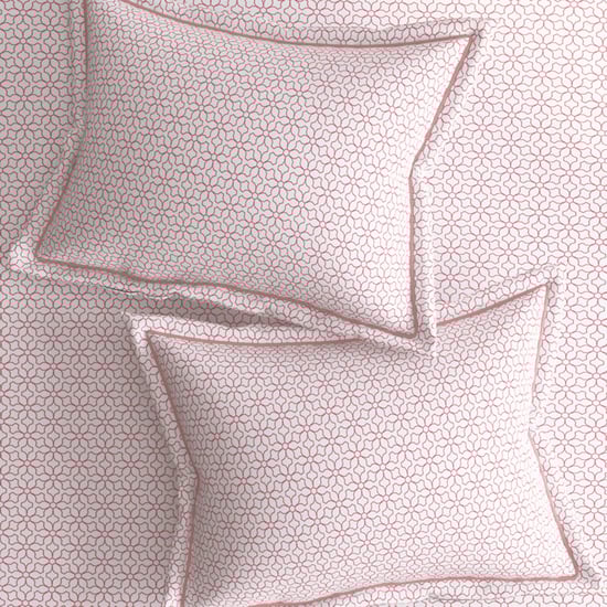 PORTICO Melange Pink Cotton Super King Bedsheet Set - 274x274cm - 3Pcs